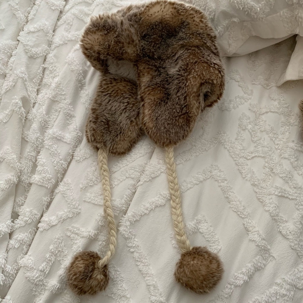 American eagle faux fur hat